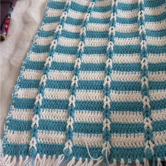 Handmade Crochet Blanket 68”x68” - Picture 3 of 3